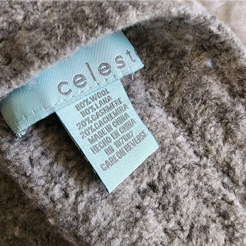 Celeste wool cashmere oatmeal infinity scarf